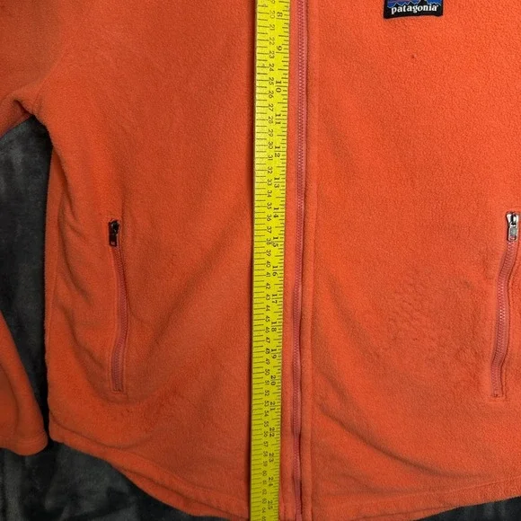 Patagonia Womens Orange Classic Microdini Fleece Jacket Size Small - Picture 7 of 16